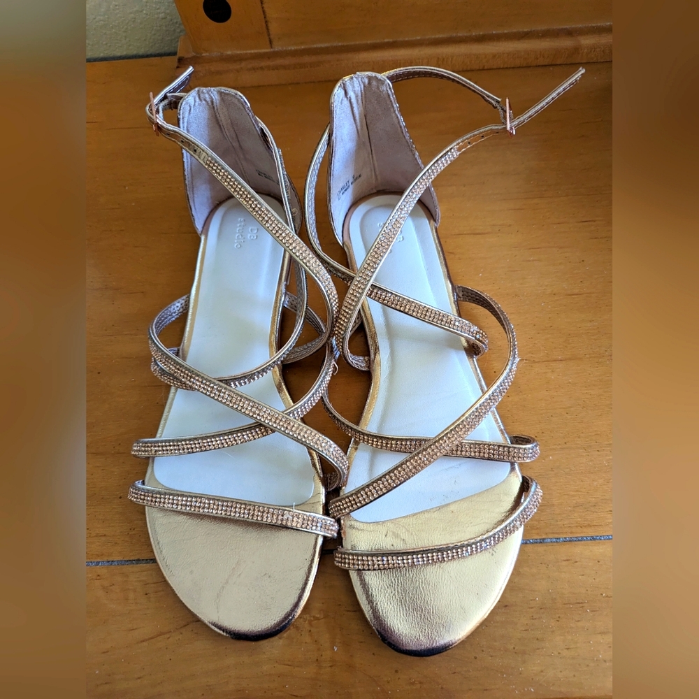 David's Bridal Sandal Rose Gold Size 9 Like New!!!